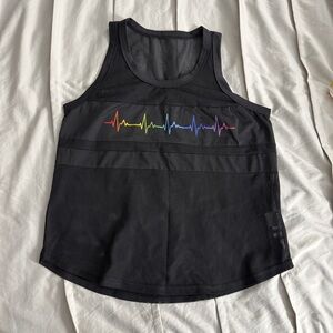 SHEIN Black Mesh Detail Top